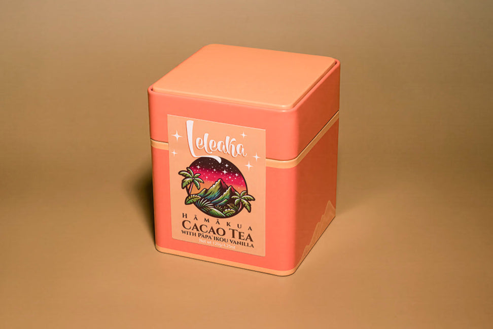 Leleaka cacao tea with Hamakua vanilla tin